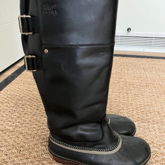 Sorel Slimpack Riding Tall Winter Equestrian Boot - Black 10.5 - Picture 2 of 8